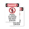 Signmission Pool Closed Do Not Enter Danger Sign, Plastic, 7in W x 10in L, 2PK OS-2PACK-DS-P-710-V-1636 - alternate 1